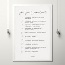 The Ten Commandments KJV Poster Bible Verse Wall Art Decor, Minimalist Christian Scripture Poster, Exodus 20317 Church Decor