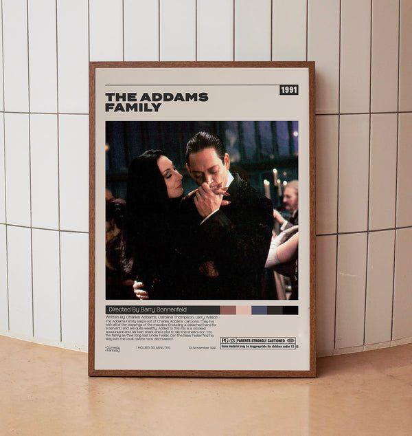 The Addams Family, Barry Sonnenfeld, Minimalist Movie Poster, Vintage Retro Art