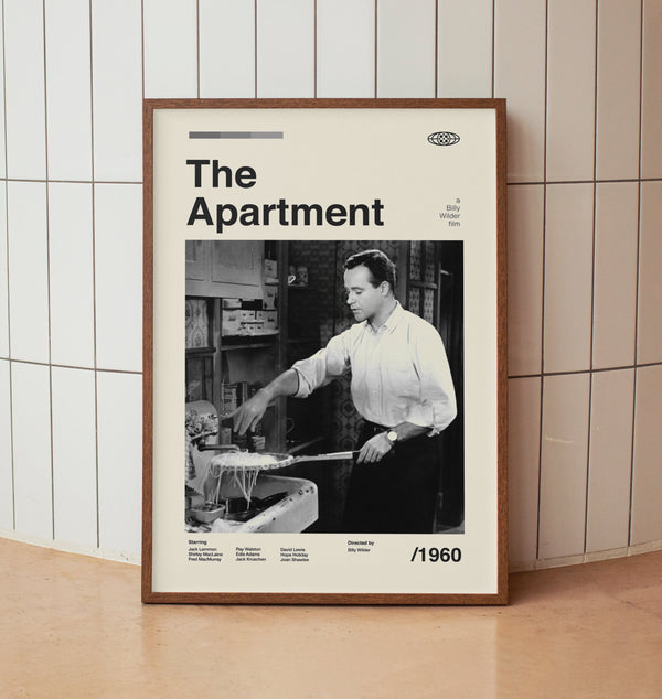 The Apartment Vintage Movie Poster - Jack Lemmon Billy Wilder - Minimalist Midcentury Wall Art Print 1588422241