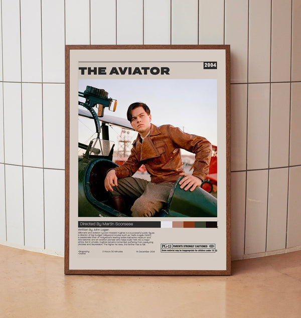 The Aviator Poster, Martin Scorsese, Minimalist Movie Poster