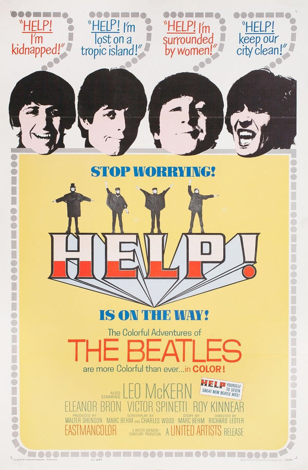 The Beetles Help Movie Film Print Wall art Poster 1562494428