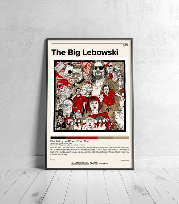 The Big Lebowski Poster  Joel Coen, Ethan Coen, Minimalist Movie Poster, Vintage Retro Art Print, Custom Poster, Wall  Art Print 1024866701