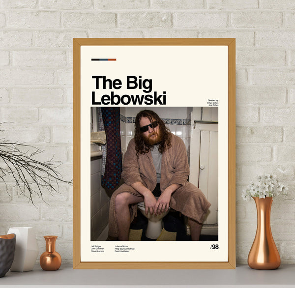The Big Lebowski Poster, The Big Lebowski Print, Retro Movie Poster, Abstract Poster, Retro Poster, Minimalist Art, Vintage Poster