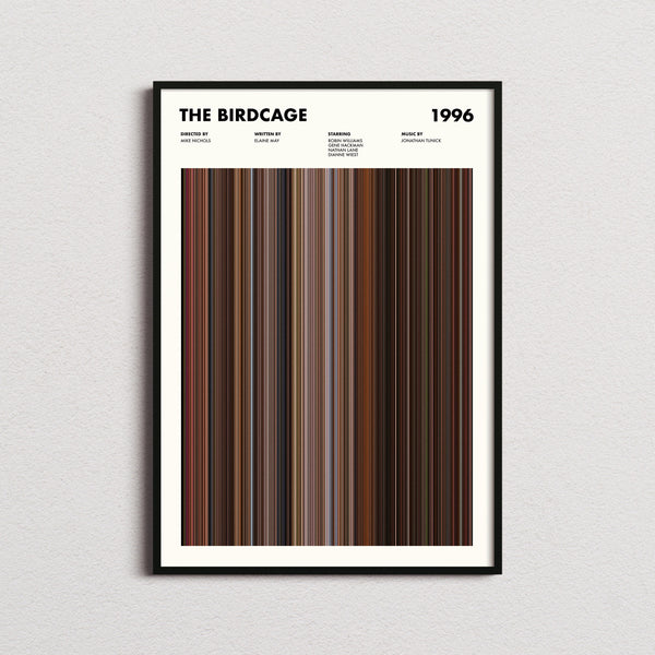 The Birdcage Movie Barcode Print, The Birdcage Print, The Birdcage Poster, The Birdcage Wall Art, The Birdcage Art Print, Movie Buff Gift 1631661537