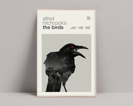 The Birds - Minimalist Poster, Alfred Hitchcock Poster, The Birds Poster, Rod Taylor, Jessica Tandy, Psycho Poster, Vertigo Poster, 621546677