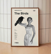 The Birds 1963 Vintage Movie Poster - Alfred Hitchcock - Minimalist Midcentury Wall Art Print 1689046344