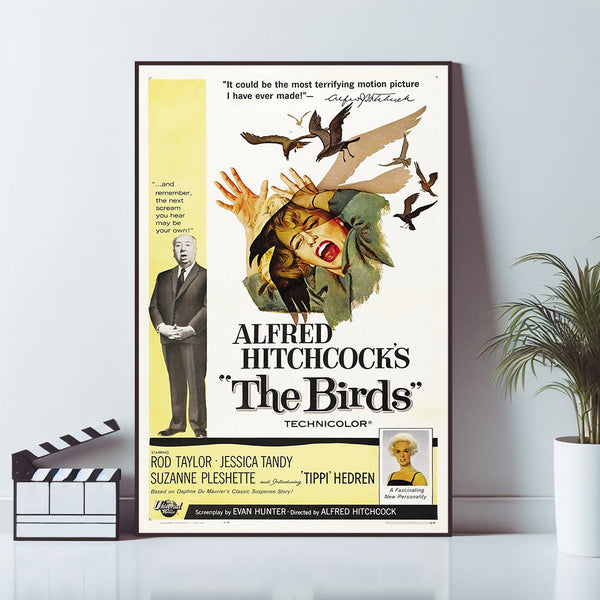 The Birds, Movie Poster, Art Poster, Wall Art Prints, Canvas Material Gift, Home Decor, Keepsake, Live Room Wall Art 1692976317