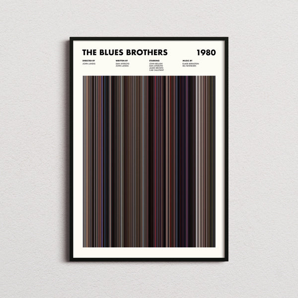 The Blues Brothers Movie Barcode Print, The Blues Brothers Print, The Blues Brothers Poster, The Blues Brothers Wall Art 1641885935