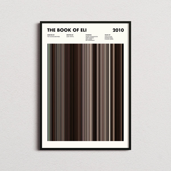 The Book Of Eli Movie Barcode Print, The Book Of Eli Print, The Book Of Eli Poster, The Book Of Eli Wall Art 1627713034