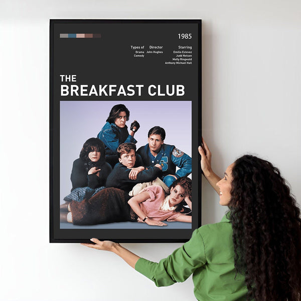 The Breakfast Club Movie Poster  Minimalist  Midcentury Poster  Wall Art Print  Retro Movie Poster 1731934826 - Copy