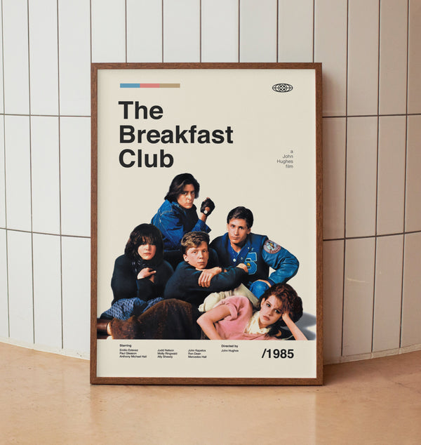 The Breakfast Club Wall Art Print - Holywood Retro Movie Poster - Minimalist Midcentury Home Decor