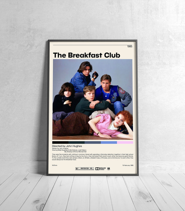 The Breakfast Club  John Hughes, Minimalist Movie Poster, Vintage Retro Art Print, Custom Poster, Wall Art Print, Home Decor 1006043035
