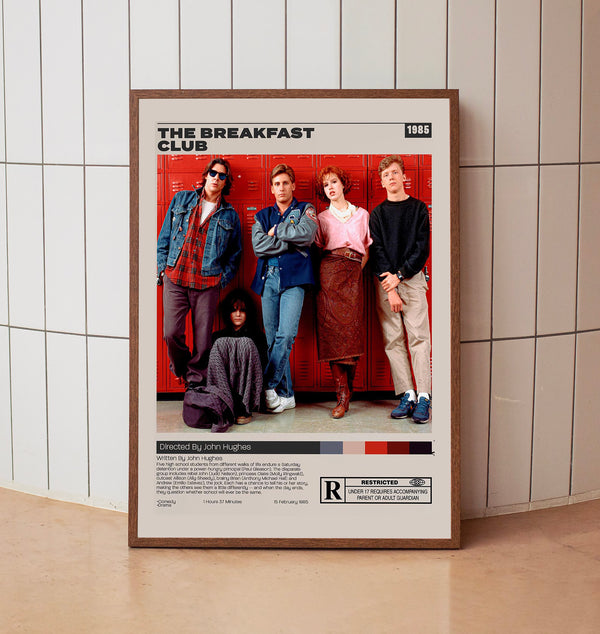 The Breakfast Club, John Hughes, Minimalist Movie Poster, A3 poster