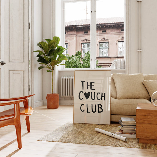 The Couch Club Print Minimalist Heart Poster Trendy Living Room Decor Cute Quote Art Aesthetic Apartment Wall Art  Wall Art 1 Print 1588778700
