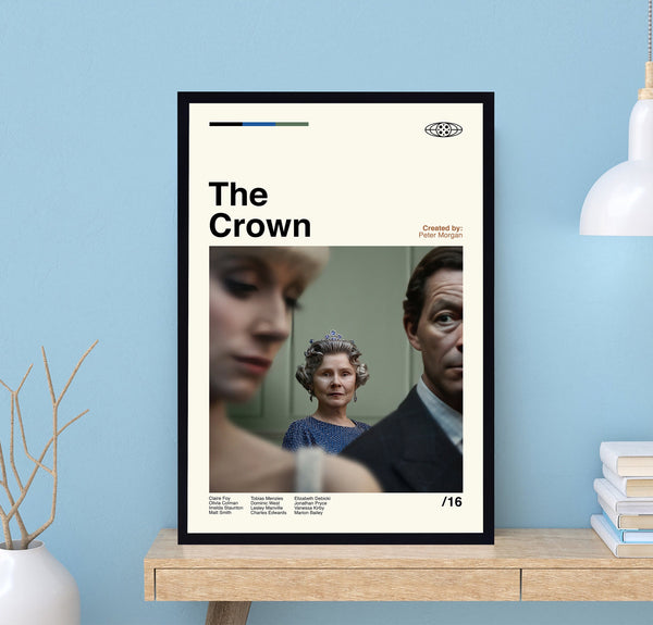 The Crown Poster, Peter Morgan, The Crown Print, Retro Poster, Minimalist Art, Vintage Poster, Movie Poster, Modern Poster, Wall Decor 1736447793