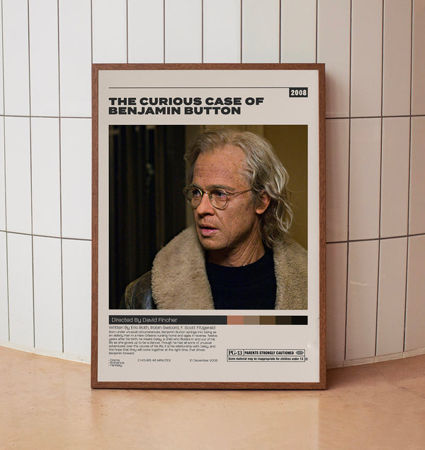 The Curious Case of Benjamin Button, David Fincher, Minimalist Movie Poster, Vintage Retro Art