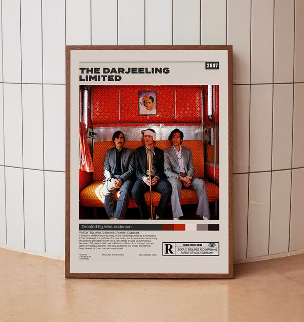 The Darjeeling Limited, Wes Anderson, Minimalist Movie Poster