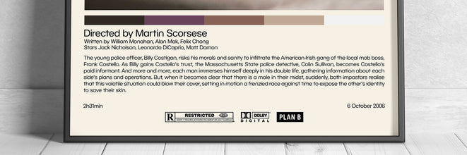 The Departed Movie Poster  Martin Scorsese, Minimalist Movie Poster, Vintage Retro Art Print, Custom Poster, Wall Art Print, Home Decor 1241118426