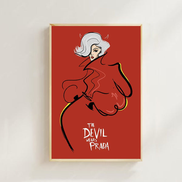 The Devil Wears Prada (2006)-  Movie Poster (Regular Style) Art Printing,Home Decor,Art Poster for Gift, Vintage Film Art，Canvas Poster 1593300449 - Copy