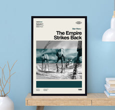 The Empire Strikes Back Poster, Star Wars Poster, Retro Poster, Midcentury Art, Minimalist Art, Vintage Poster, Movie Print, Wall Decor 1722260988