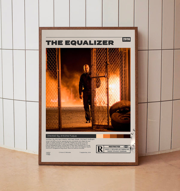 The Equalizer, Antoine Fuqua, Minimalist Movie Poster, Vintage Retro ArtFilm Poster