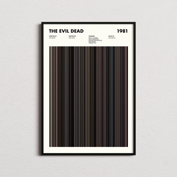 The Evil Dead Movie Barcode Print, The Evil Dead Print, The Evil Dead Poster, The Evil Dead Wall Art, The Evil Dead Art Print 1650045806