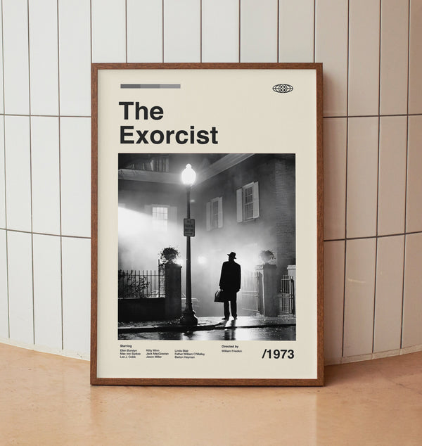 The Exorcist Vintage Movie Poster - Calassic Horror Film - Minimalist Midcentury Wall Art Print