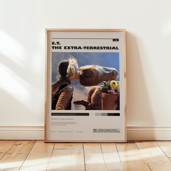 The Extra-Terrestrial Poster, Peter Coyote Wall Art, Minimalist Wall Decor, Classic Family Sci-Fi Film Print, Gift for Movie Lovers 1734152234