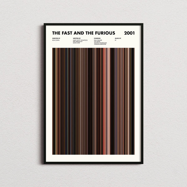 The Fast And The Furious Movie Barcode Print, The Fast And The Furious Print, The Fast And The Furious Poster, Movie Fan Gifts, Movie Buffs 1631659945