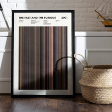 The Fast And The Furious Movie Barcode Print, The Fast And The Furious Print, The Fast And The Furious Poster, Movie Fan Gifts, Movie Buffs 1631659945