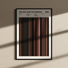 The Fast And The Furious Movie Barcode Print, The Fast And The Furious Print, The Fast And The Furious Poster, Movie Fan Gifts, Movie Buffs 1631659945