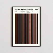 The Fast And The Furious Movie Barcode Print, The Fast And The Furious Print, The Fast And The Furious Poster, Movie Fan Gifts, Movie Buffs 1631659945
