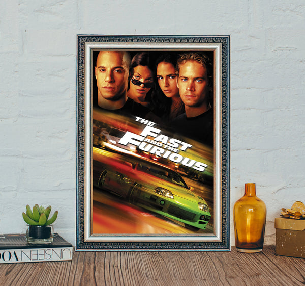 The Fast and the Furious Movie Poster, The Fast and the Furious (2001) Classic Vintage Movie Poster,  Canvas Cloth Poster 1619174226