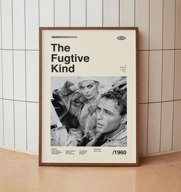 The Fugutive Kind Marlon Brando Vintage Movie Poster -  Minimalist Midcentury Wall Art Print 1592059963