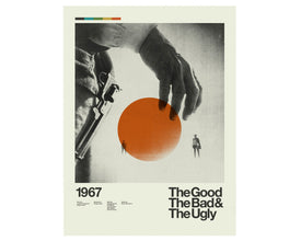 The GOOD The Bad and The UGLY Inspired Art Print Poster - 18 x 24 Lithograph, Mid-Century Modern, Swiss, Vintage, Western, Retro Home 1034756468