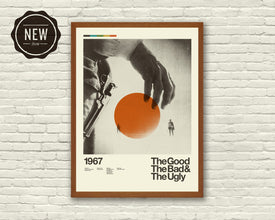 The GOOD The Bad and The UGLY Inspired Art Print Poster - 18 x 24 Lithograph, Mid-Century Modern, Swiss, Vintage, Western, Retro Home 1034756468