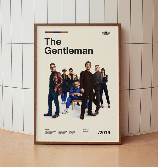The Gentlemen Wall Art Print - Matthew McConaughey Guy Ritchie Movie Poster - Midcentury Art