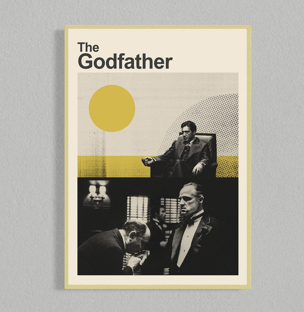 The Godfather Mid Century Movie Poster  Film Posters  Minimalist Movie Poster    Wall Art Poster 1094402572