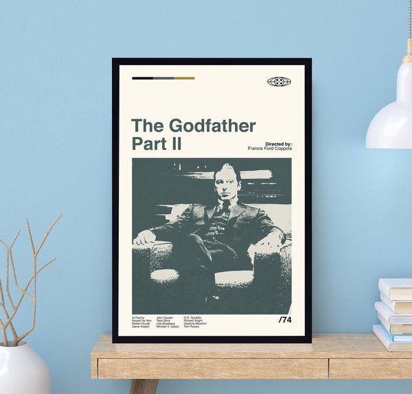 The Godfather Part 2 Poster, Francis Ford Coppola, Retro Movie Poster, Minimalist Art, Vintage Poster, Movie Poster, Retro Poster, Wall Art 1698633314