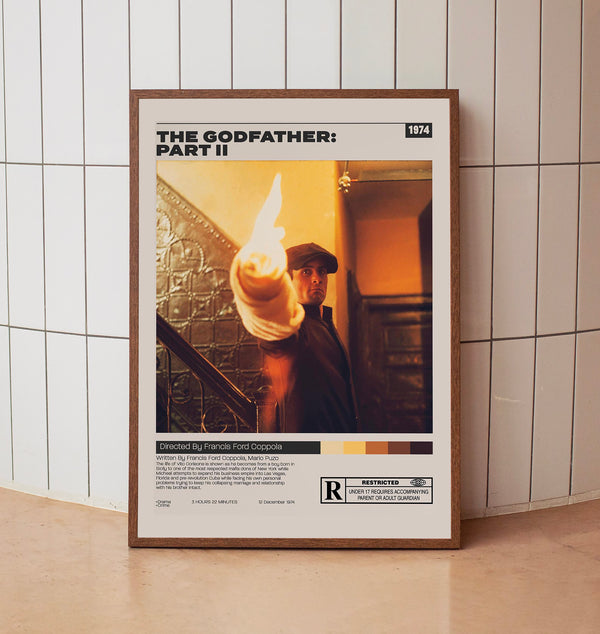 The Godfather Part II, Francis Ford Coppola, Minimalist Movie Poster
