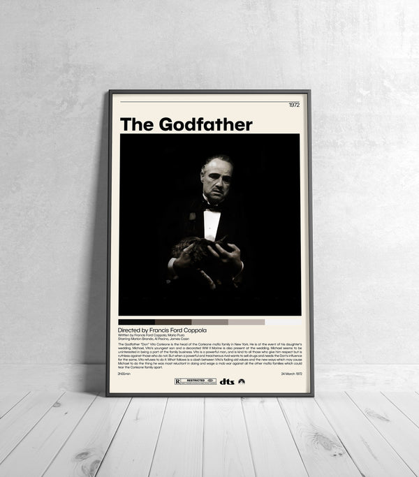 The Godfather Poster  Francis Ford Coppola, Minimalist Movie Poster, Vintage Retro Art Print, Custom Poster, Wall Art Print, Home Decor 996676562