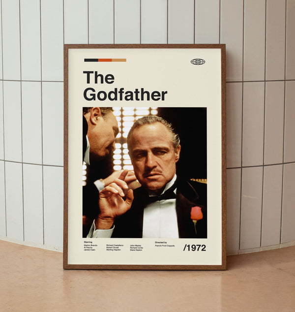 The Godfather Wall Art Print - Marlon Brando Al Pacino Film Poster - American Cinema - Midcentury Art 1415788203