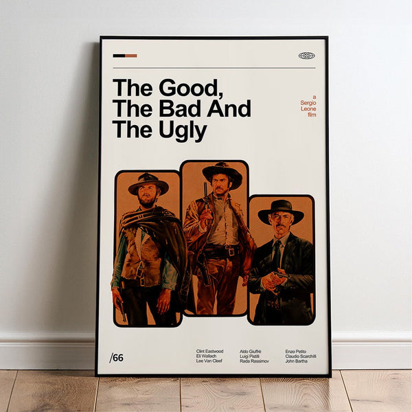 The Good The Bad And The Ugly Movie Poster  Minimalist  Midcentury Poster  Wall Art Print  Retro Movie Poster 1730941149