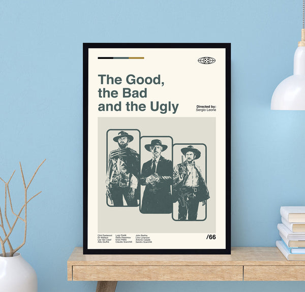 The Good The Bad And The Ugly Poster, Sergio Leone, Retro Movie Poster, Minimalist Art, Vintage Poster, Gifts For Him, Movie Poster 1695652428