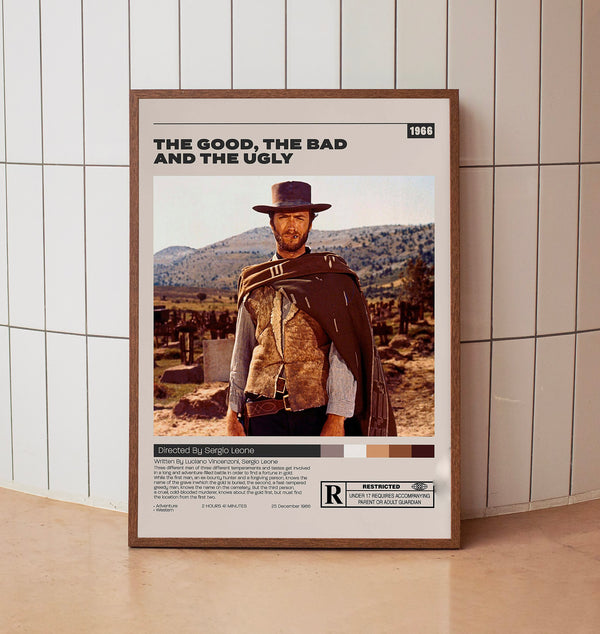 The Good, the Bad and the Ugly Poster, Minimalist Movie Poster