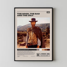 The Good, the Bad and the Ugly, Sergio Leone, Minimalist Movie Poster,Mid century modern