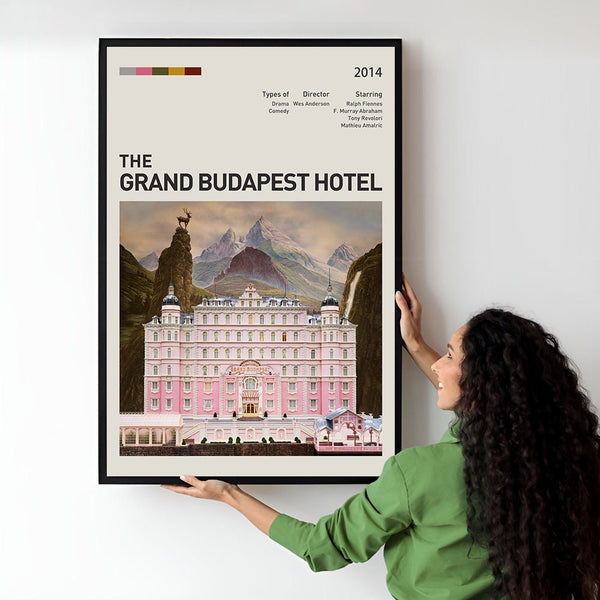 The Grand Budapest Hotel Movie Poster  Minimalist  Midcentury Poster  Wall Art Print  Retro Movie Poster 1766625565 - Copy