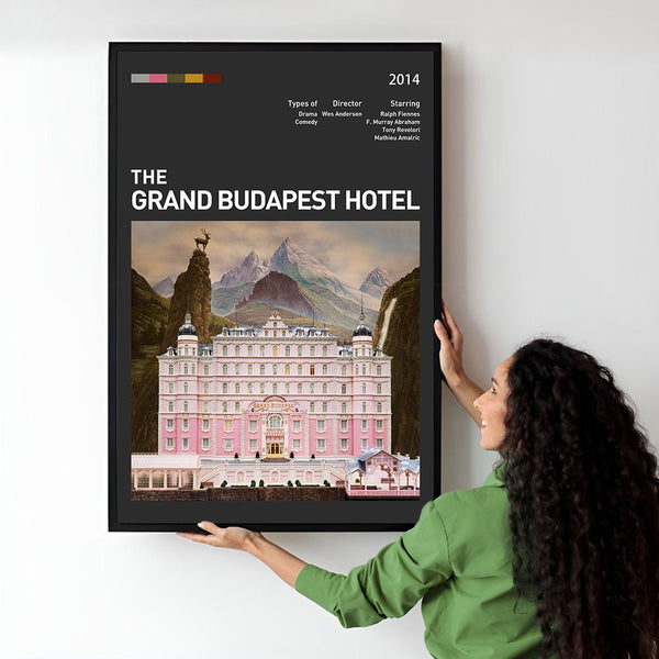 The Grand Budapest Hotel Movie Poster  Minimalist  Midcentury Poster  Wall Art Print  Retro Movie Poster 1766625565