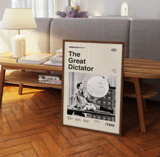 The Great Dictator Wall Art Print - Charlie Chaplin Movie Poster - Minimalist - Midcentury Art 1435707154
