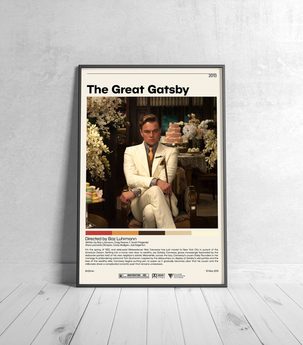 The Great Gatsby Poster  Baz Luhrmann, Minimalist Movie Poster, Vintage Retro Art Print, Custom Poster, Wall Art Print, Home Decor 1229983890